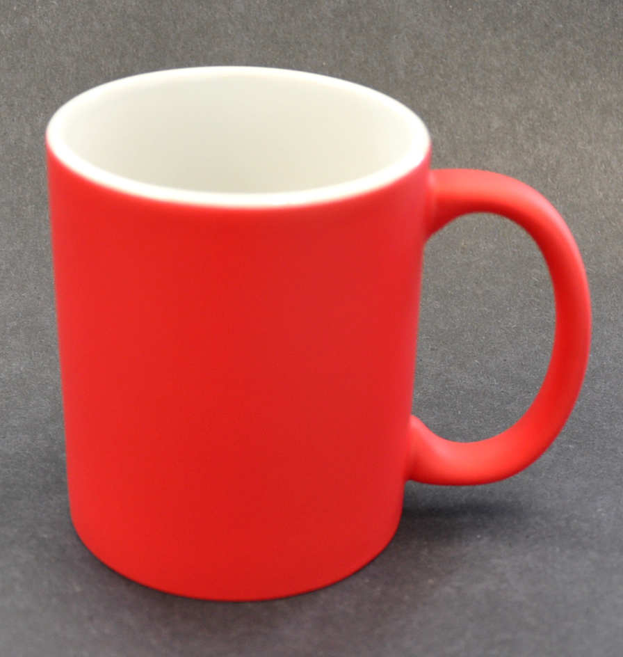 11oz Matte Red Color Sublimation Coated Magic Mugs