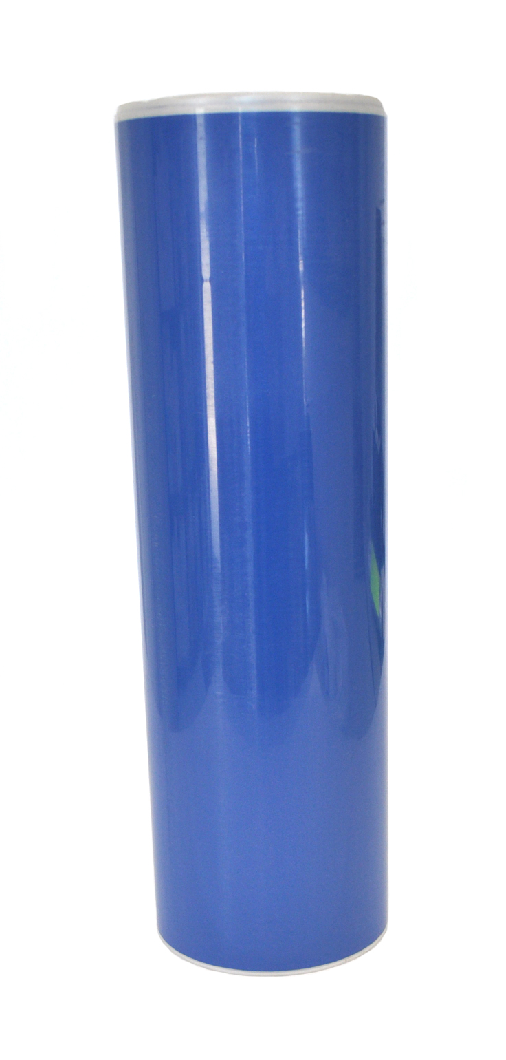 20 inchx3ft Blue PU Vinyl Heat Press Transfer sticky backing