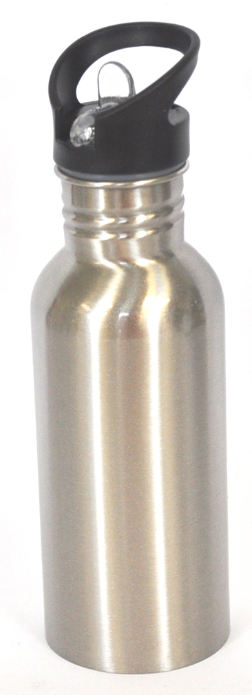 600ml Silver Sublimation Coated Water Bottle