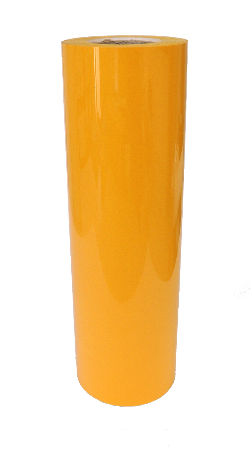 20 inchx3ft Yellow PU Vinyl Heat Press Transfer with sticky back